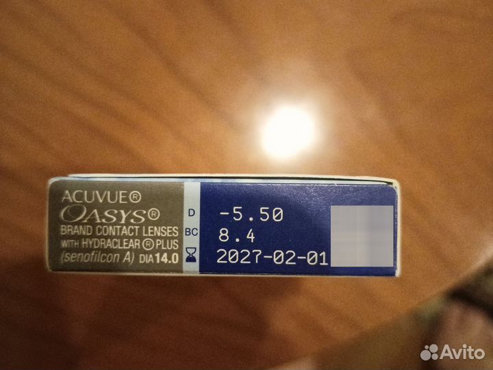 Линзы контактные acuvue oasys двухнедельные 5.50