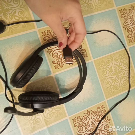 Наушники с микрофоном, USB