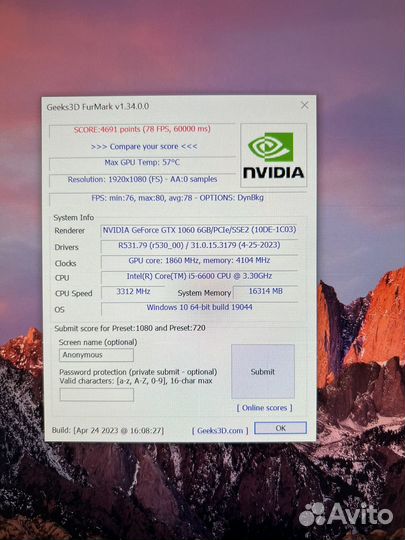 Asus GeForce 1060gtx strix