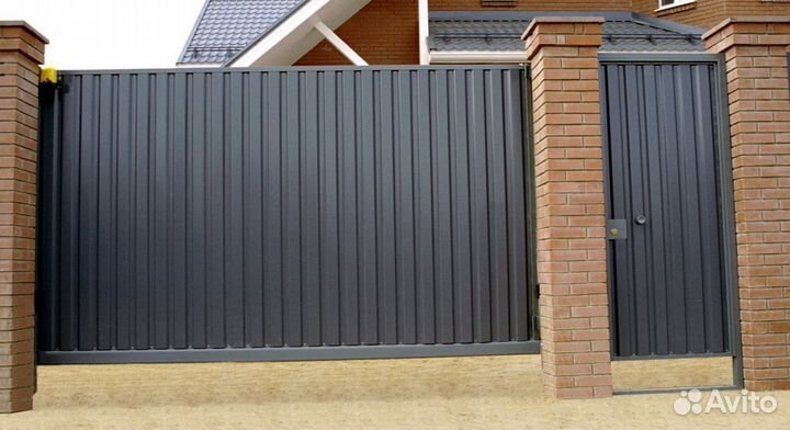 Забор из профнастила с установкой