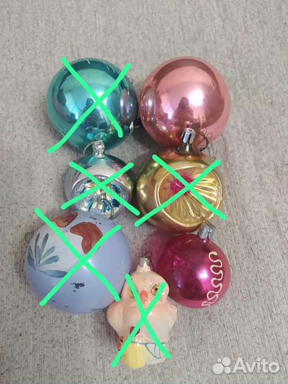 Елочные игрушки стекло СССР