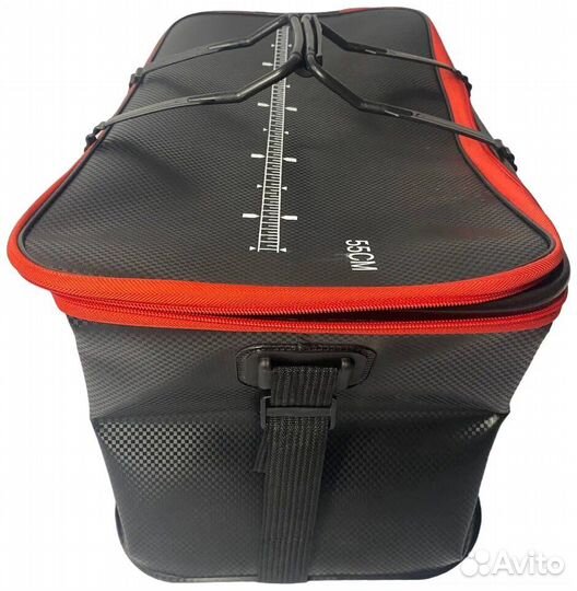 Ведро резиновое с крышкой 55 см для рыбы, живца