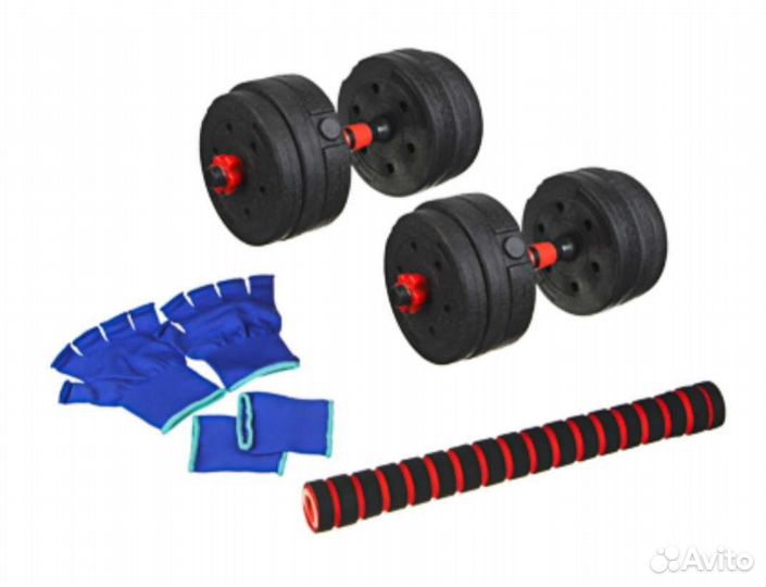 Гантели, штанга, новые, набор силовой