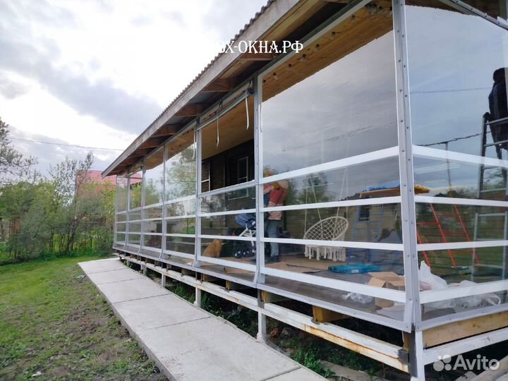 Мягкие пвх окна на беседку