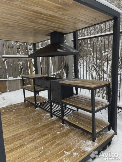 Мангал в стиле лофт