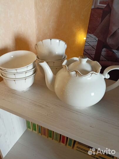 Бронь Чайный сервиз с пиалами новый в коробке