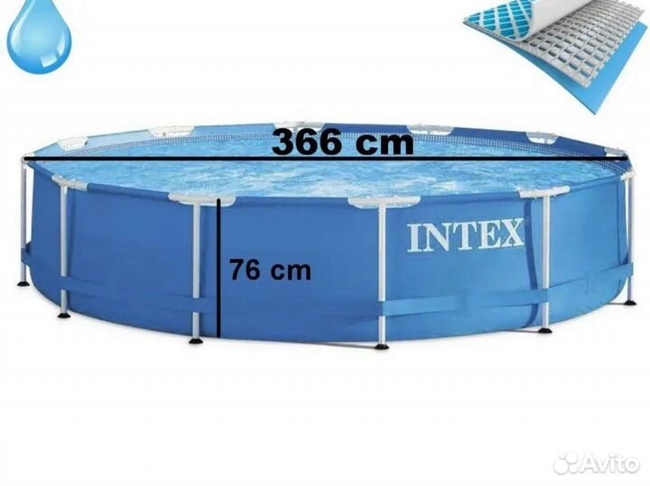 Каркасный бассейн intex