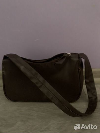 Сумка багет кожаная