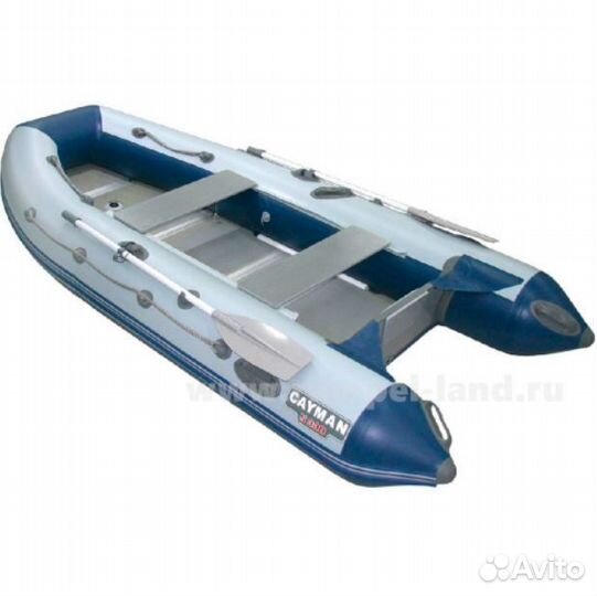 Лодка пвх Кайман N-330 (пайол 9 мм.) серый/ синий