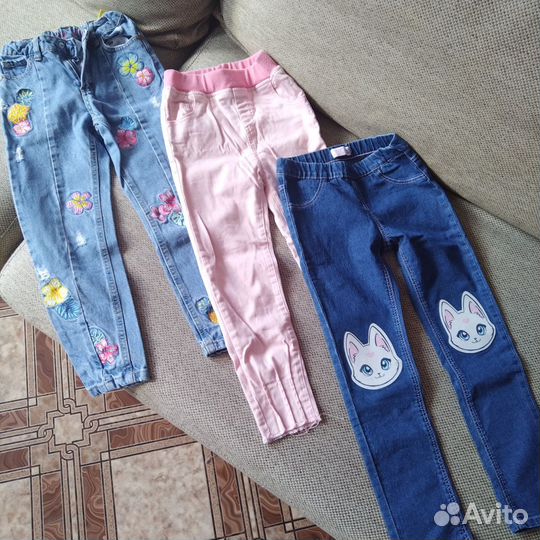 Джинсы для девочки 122
