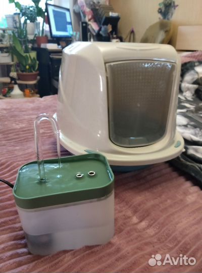 Поилка фонтан, туалет для кошки