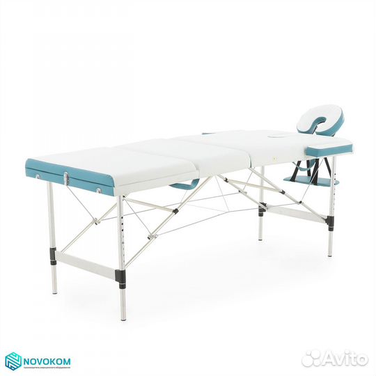 Стол массажный jfal01A NEW 2020 бело-бирюзовый