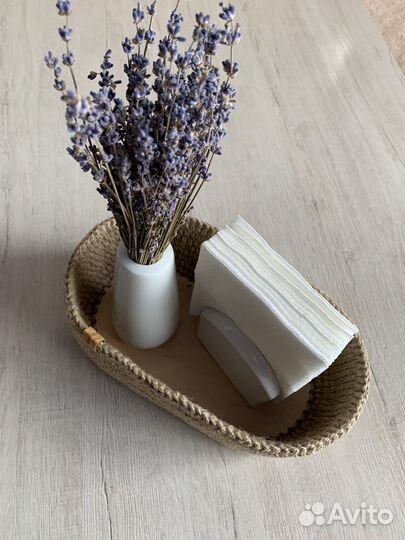 Корзина из джута с баночками для специй