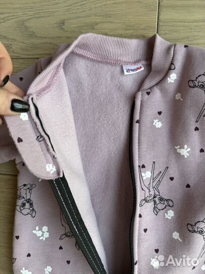 Комбинезон из футера с начесом (68 и 74)