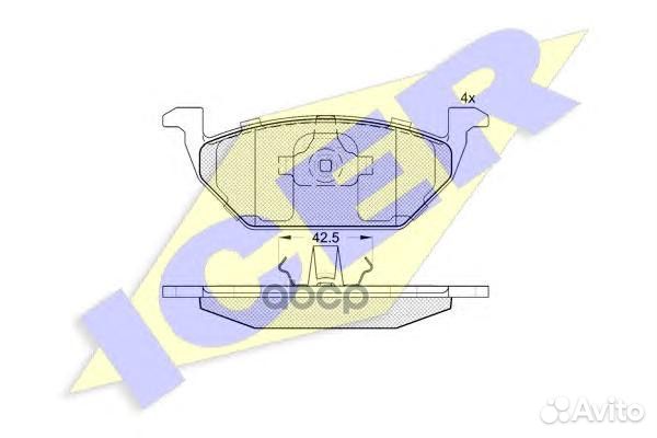 Колодки тормозные 181184 Icer