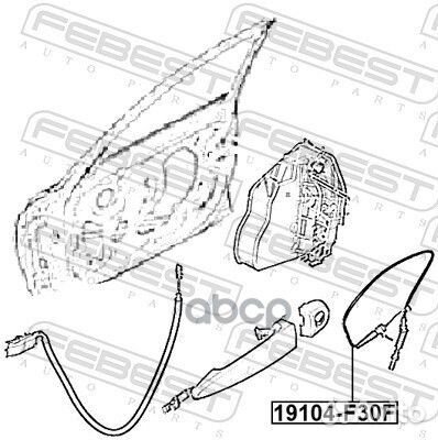 Трос ручки наружной замка двери BMW F30 12-18