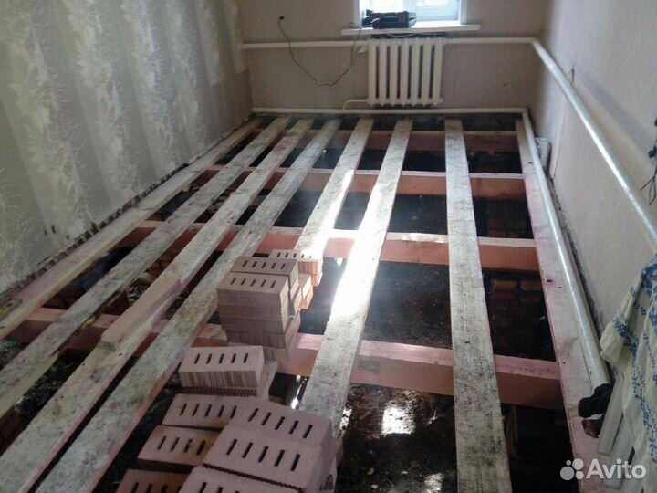 Подъем дома замена венцов, ремонт лаг