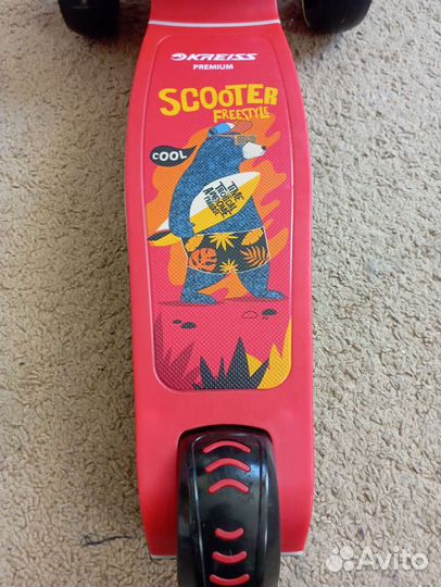 Самокат детский трехколесный kreiss колëса свет