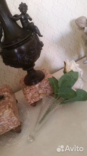 Часы каминные и касолеты Франция середина XIX века