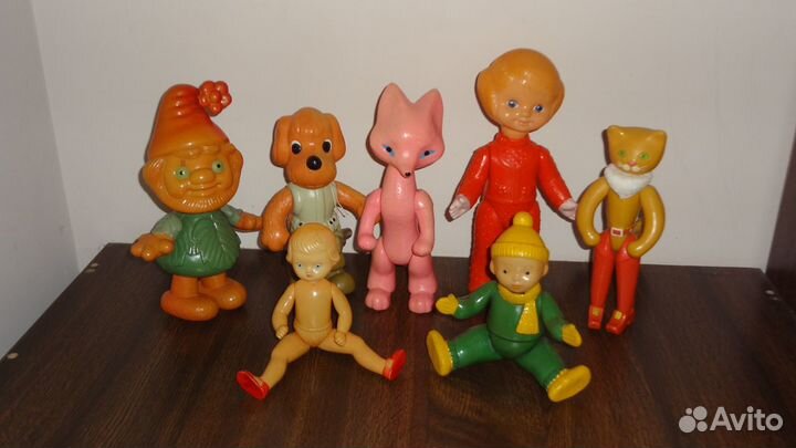 Игрушки СССР целлулоид куклы гном кот