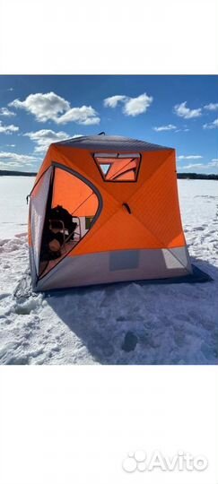 Палатка для зимней рыбалки cube бу трехслойная
