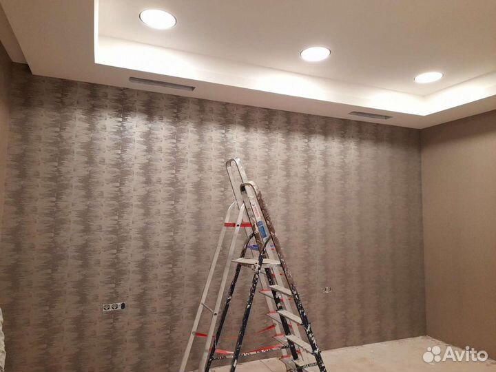 Шпаклевка, обои, покраска, багеты, любая отделка