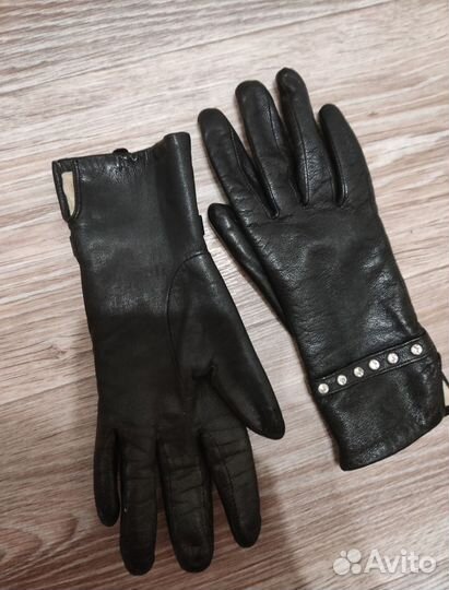 Перчатки женские кожаные размер 7