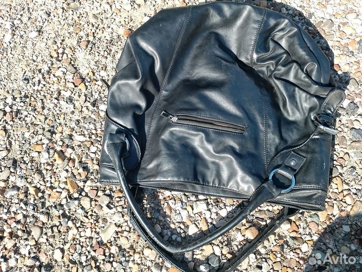 Сумка женская натуральная кожа черная