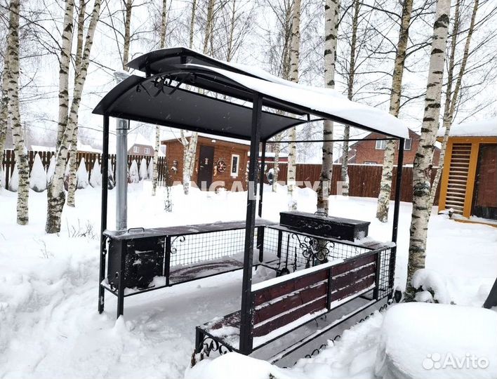 Мангал с крышей