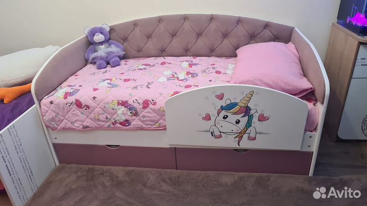 Кровать Софа Н-4 для детей с мягкой обивкой