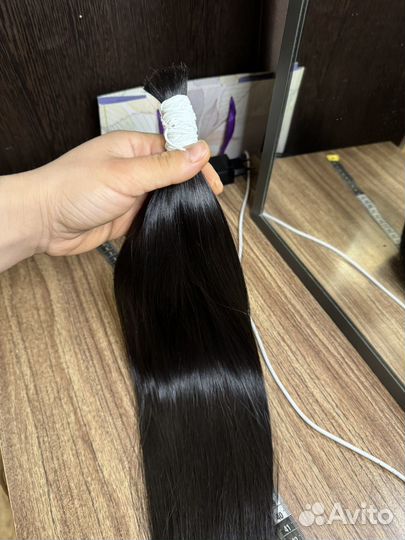 Волосы для наращивания 60 см черные