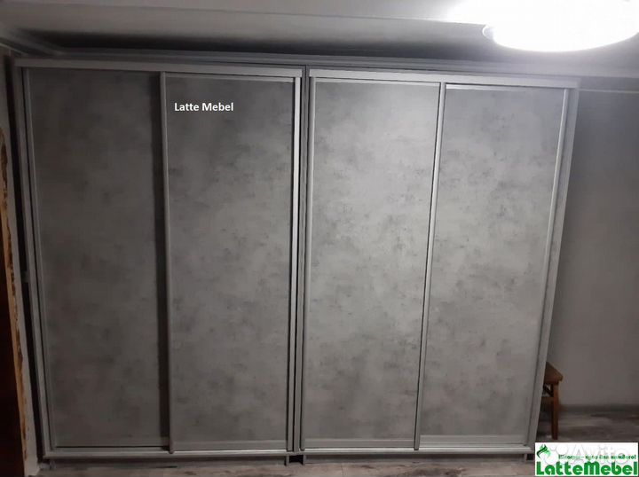 Шкаф 4х дверный бетон (2,8 метра)