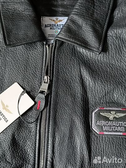 Кожаная куртка мужская aeronautica/8 54,58 р