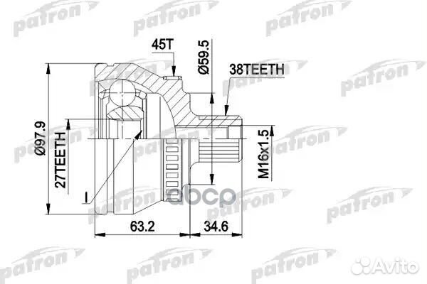 Шрус наружний PCV1267 patron