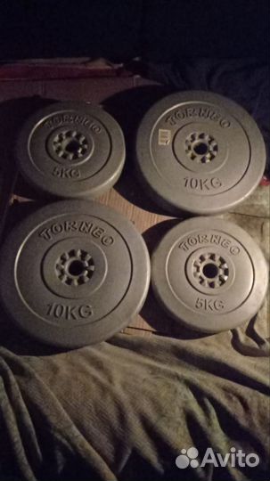 Блины для штанги гантелей торнео