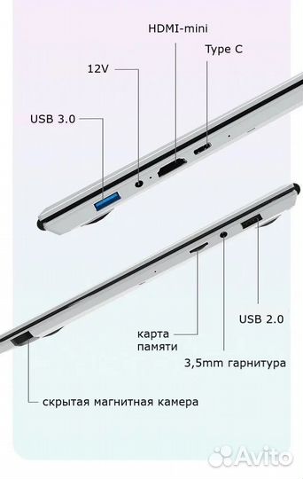 Ноутбук два экрана сенсорный N5105 4*2,9Ггц/16Gb