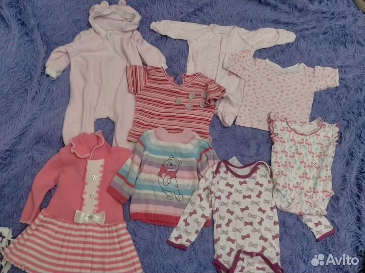 Вещи на девочку пакетом 56-80