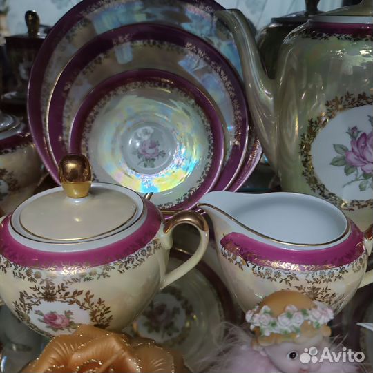 Столовый сервис гдр, кофейно чайный на 12 персон