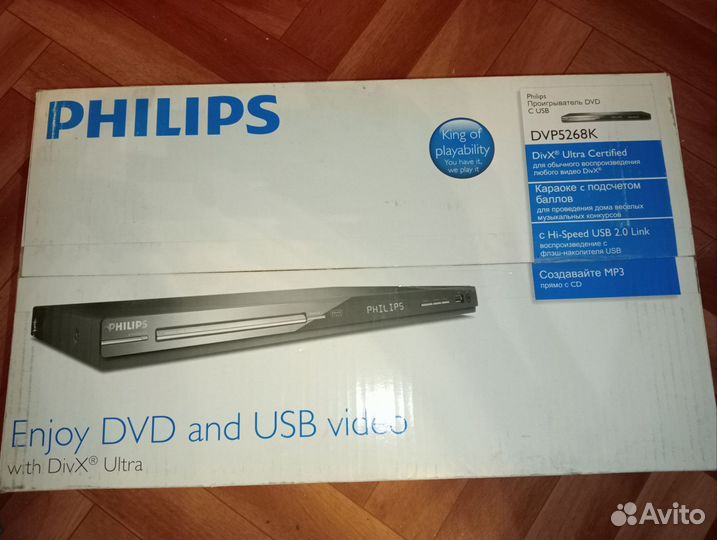 DVD плеер Philips с USB, подключение RCA только