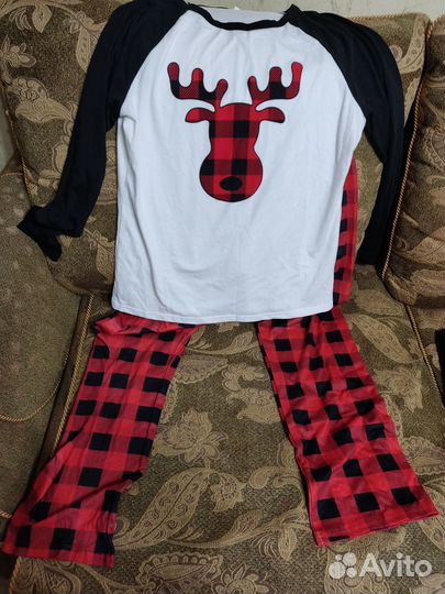 Пижамы новогодние family look