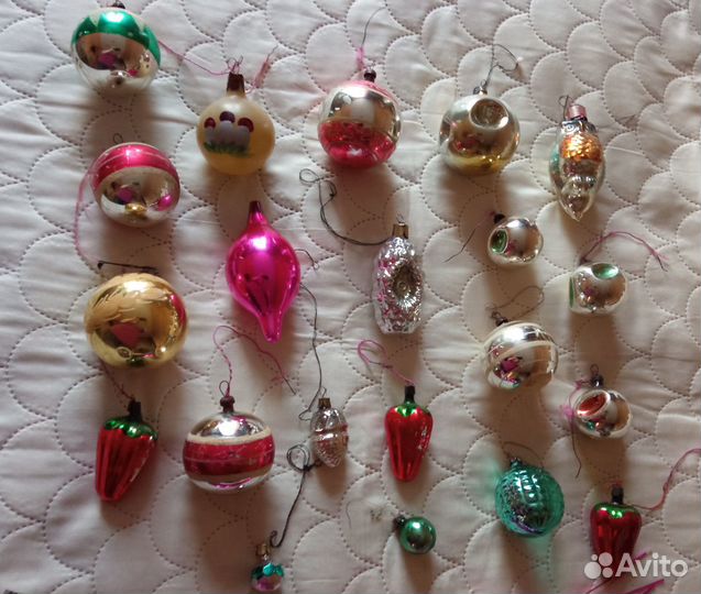 Елочные игрушки СССР 70-80-е гг стекло