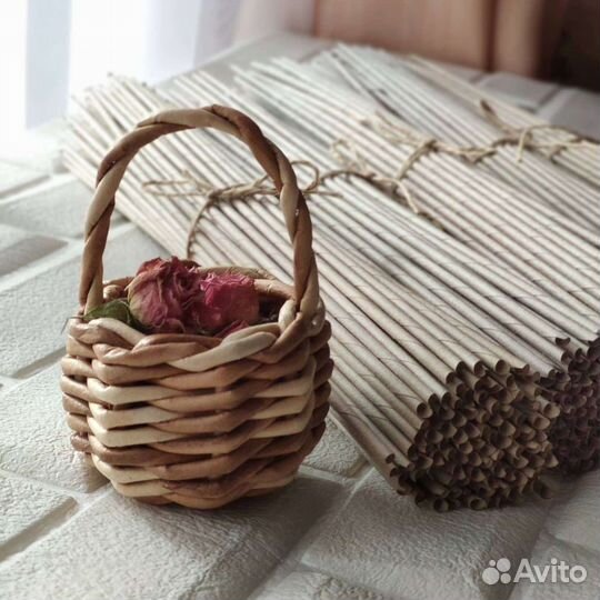 Трубочки из бумажной лозы