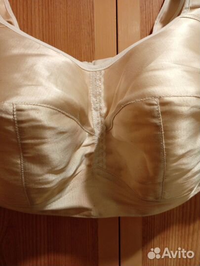 Бюстгальтер ретро винтаж СССР атлас бежевый