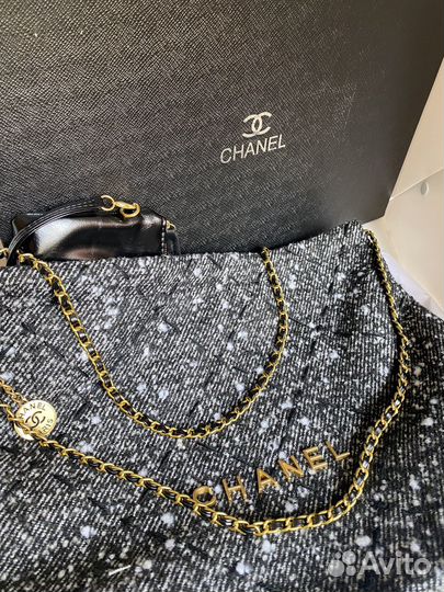 Chanel сумка твидовая шоппер