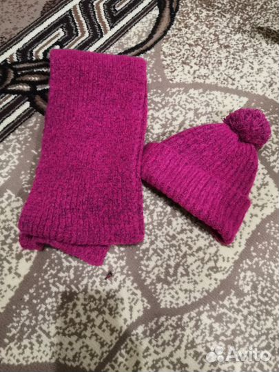 Комплект шапка и шарф для девочки