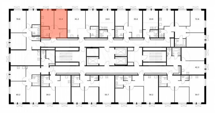 1-к. квартира, 33,4 м², 7/17 эт.