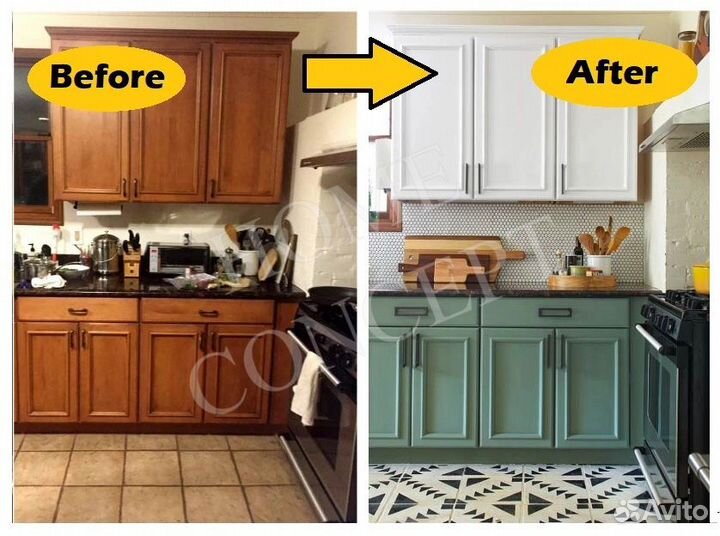 Покраска фасадов мебели Замена фасадов