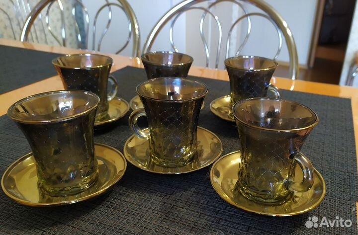 Кофейный сервиз,перламутровый. СССР