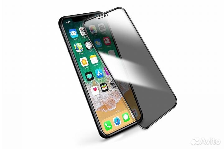 Защитное стекло антишпион для iPhone