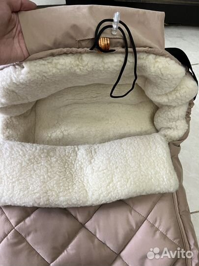 Зимний конверт в коляску на овчине